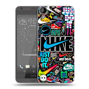 Пластиковый чехол на HTC Desire 530 с принтом найк nike черный Пластиковый чехол на HTC Desire 530 с принтом найк nike черный