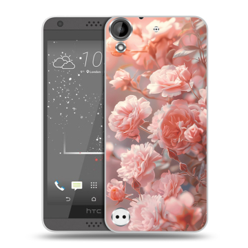 Пластиковый чехол на HTC Desire 530 с принтом Розовые розы Пластиковый чехол на HTC Desire 530 с принтом Розовые розы