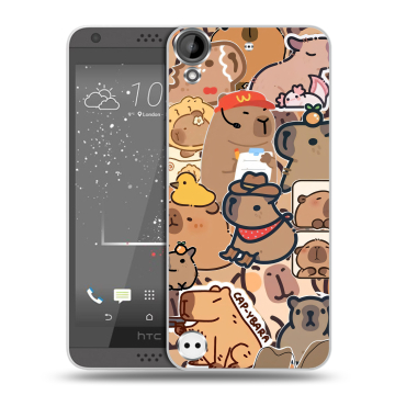 Пластиковый чехол на HTC Desire 530 с принтом капибара Пластиковый чехол на HTC Desire 530 с принтом капибара