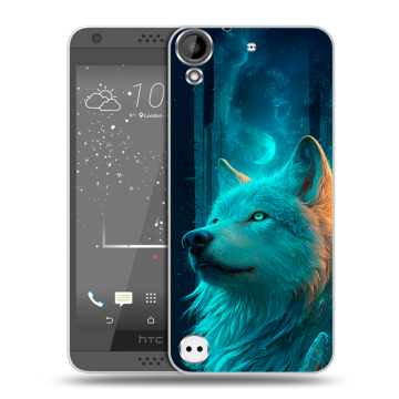 Пластиковый чехол на HTC Desire 530 с принтом бабочки саккура Пластиковый чехол на HTC Desire 530 с принтом бабочки саккура