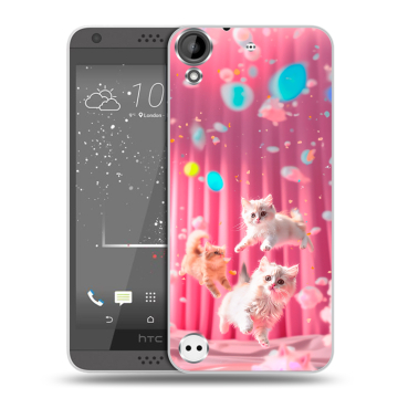 Пластиковый чехол на HTC Desire 530 с принтом милые котики