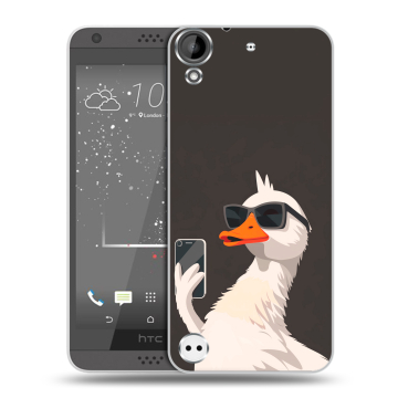 Пластиковый чехол на HTC Desire 530 с принтом утка в очках Пластиковый чехол на HTC Desire 530 с принтом утка в очках