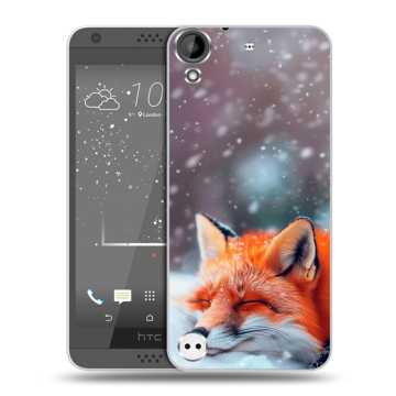 Пластиковый чехол на HTC Desire 530 с принтом лиса Пластиковый чехол на HTC Desire 530 с принтом лиса