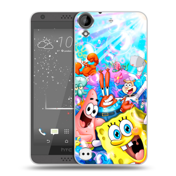 Пластиковый чехол на HTC Desire 530 с принтом спанчбоб спанч боб
