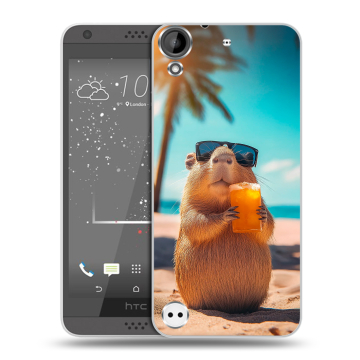 Пластиковый чехол на HTC Desire 530 с принтом Капибара Пластиковый чехол на HTC Desire 530 с принтом Капибара
