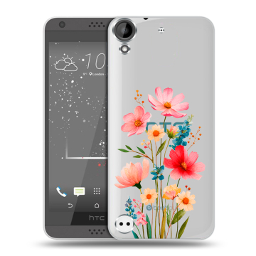 Пластиковый чехол на HTC Desire 530 с принтом Цветы Пластиковый чехол на HTC Desire 530 с принтом Цветы