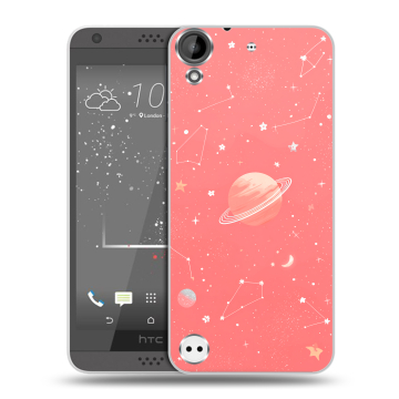 Пластиковый чехол на HTC Desire 530 с принтом Розовый космос Пластиковый чехол на HTC Desire 530 с принтом Розовый космос