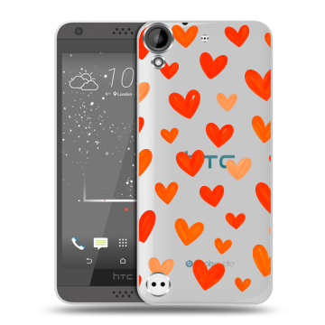 Пластиковый чехол на HTC Desire 530 с принтом Сердечки Пластиковый чехол на HTC Desire 530 с принтом Сердечки