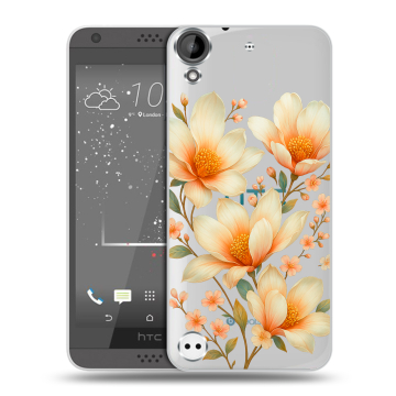 Пластиковый чехол на HTC Desire 530 с принтом Цветы Пластиковый чехол на HTC Desire 530 с принтом Цветы