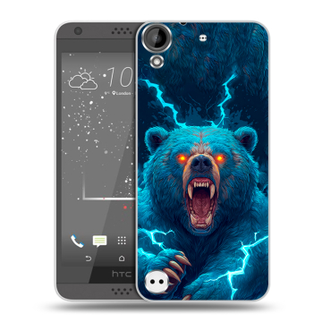 Пластиковый чехол на HTC Desire 530 с принтом Медведь Пластиковый чехол на HTC Desire 530 с принтом Медведь