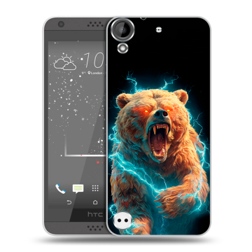 Пластиковый чехол на HTC Desire 530 с принтом Медведь Пластиковый чехол на HTC Desire 530 с принтом Медведь