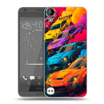Пластиковый чехол на HTC Desire 530 с принтом Тачки Пластиковый чехол на HTC Desire 530 с принтом Тачки