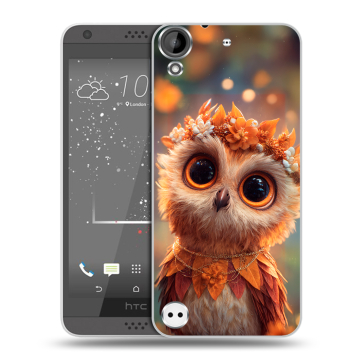 Пластиковый чехол на HTC Desire 530 с принтом Милая сова