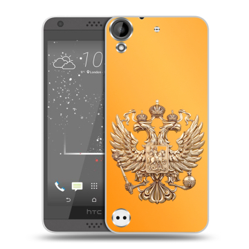 Пластиковый чехол на HTC Desire 530 с принтом Герб Флаг России