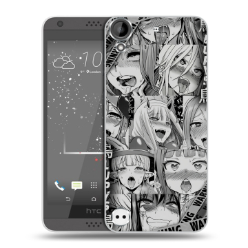 Пластиковый чехол на HTC Desire 530 с принтом Ahegao Ахегао Аниме