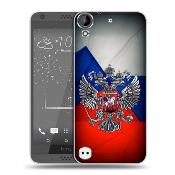 Пластиковый чехол на HTC Desire 530 с принтом Флаг России