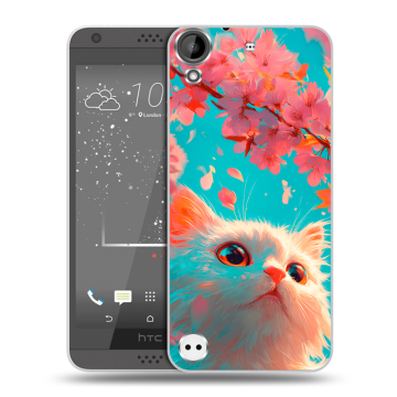 Пластиковый чехол на HTC Desire 530 с принтом Красивый кот