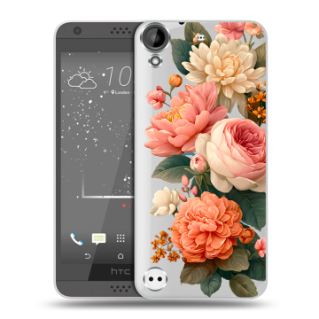 Пластиковый чехол на HTC Desire 530 с принтом цветы