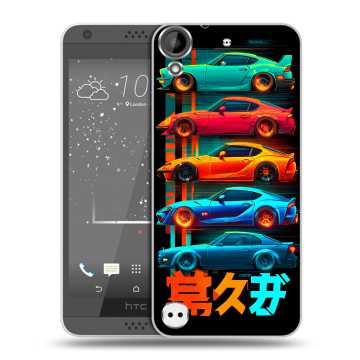 Пластиковый чехол на HTC Desire 530 с принтом машины тачки