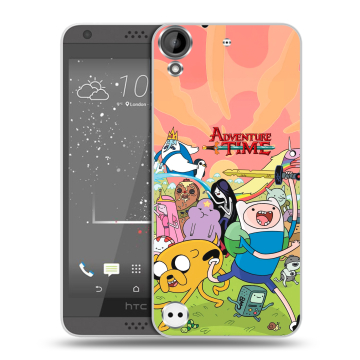 Пластиковый чехол на HTC Desire 530 с принтом Adventure time Время приключений