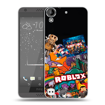 Пластиковый чехол на HTC Desire 530 с принтом Roblox Роблокс