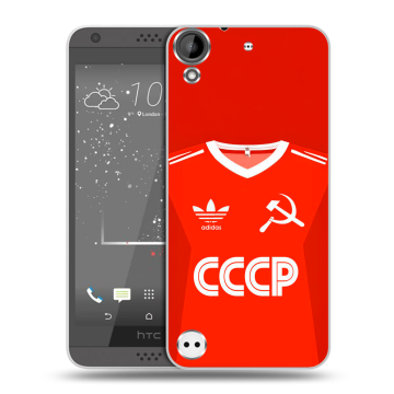 Пластиковый чехол на HTC Desire 530 с принтом Флаг Герб СССР