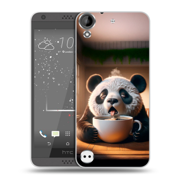 Пластиковый чехол на HTC Desire 530 с принтом смешная панда Пластиковый чехол на HTC Desire 530 с принтом смешная панда