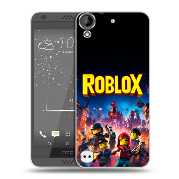 Пластиковый чехол на HTC Desire 530 с принтом Roblox Роблокс Пластиковый чехол на HTC Desire 530 с принтом Roblox Роблокс