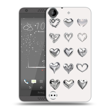 Пластиковый чехол на HTC Desire 530 с принтом Y2K сердечки Пластиковый чехол на HTC Desire 530 с принтом Y2K сердечки