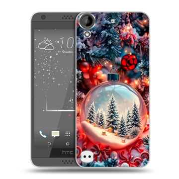 Пластиковый чехол на HTC Desire 530 с принтом Новый год