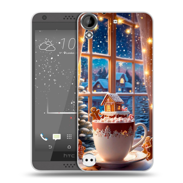 Пластиковый чехол на HTC Desire 530 с принтом Новый год