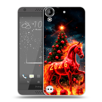 Пластиковый чехол на HTC Desire 530 с принтом Новый год