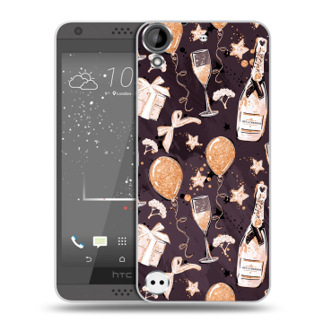 Пластиковый чехол на HTC Desire 530 с принтом Новый год