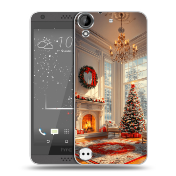 Пластиковый чехол на HTC Desire 530 с принтом Новый год