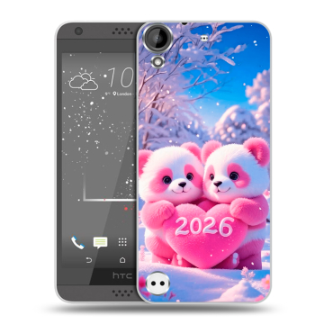 Пластиковый чехол на HTC Desire 530 с принтом Новый год