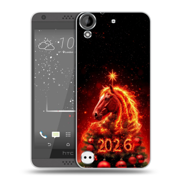 Пластиковый чехол на HTC Desire 530 с принтом Новый год