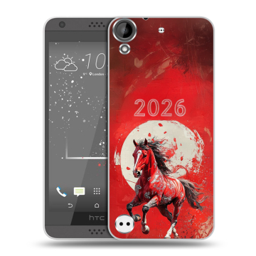 Пластиковый чехол на HTC Desire 530 с принтом Новый год