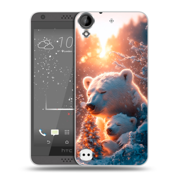 Пластиковый чехол на HTC Desire 530 с принтом Новый год