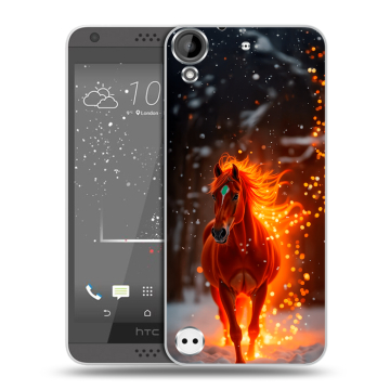 Пластиковый чехол на HTC Desire 530 с принтом Новый год