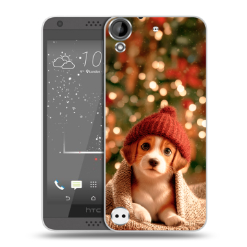 Пластиковый чехол на HTC Desire 530 с принтом Новый год