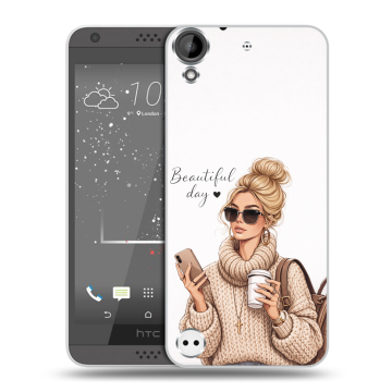 Пластиковый чехол на HTC Desire 530 с принтом женский Пластиковый чехол на HTC Desire 530 с принтом женский