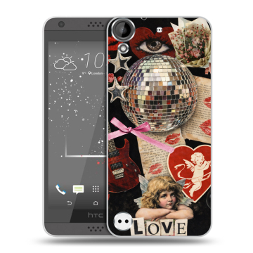 Пластиковый чехол на HTC Desire 530 с принтом для девочек