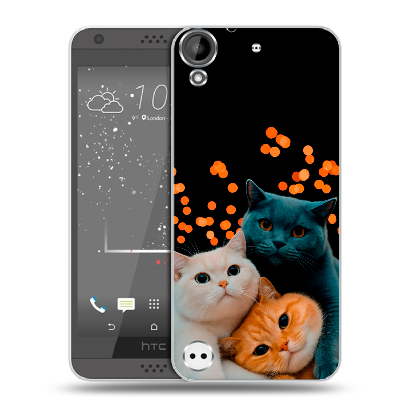 Пластиковый чехол на HTC Desire 530 с принтом Кошки Пластиковый чехол на HTC Desire 530 с принтом Кошки