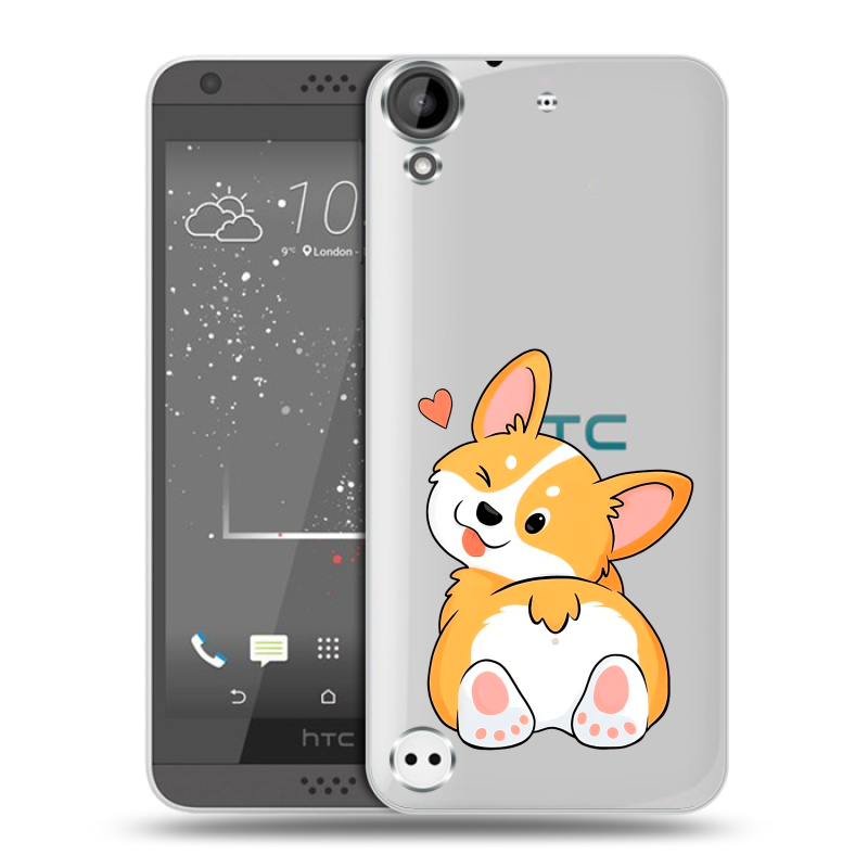 Пластиковый чехол на HTC Desire 530 с принтом Корги Пластиковый чехол на HTC Desire 530 с принтом Корги