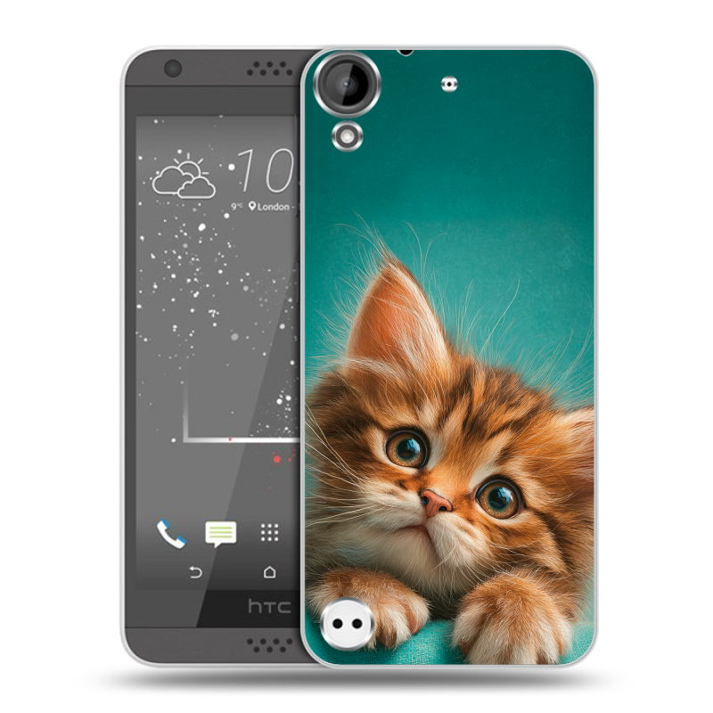 Пластиковый чехол на HTC Desire 530 с принтом котенок Пластиковый чехол на HTC Desire 530 с принтом котенок