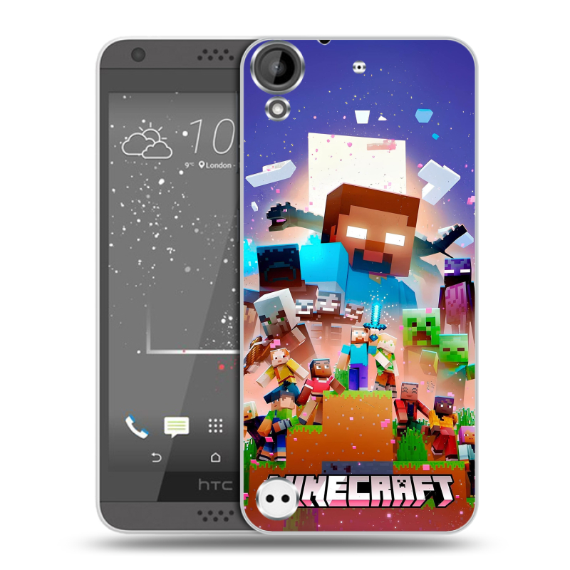 Пластиковый чехол на HTC Desire 530 с принтом Майнкрафт Minecraft Пластиковый чехол на HTC Desire 530 с принтом Майнкрафт Minecraft