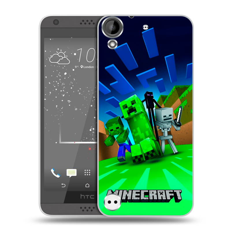 Пластиковый чехол на HTC Desire 530 с принтом Майнкрафт Пластиковый чехол на HTC Desire 530 с принтом Майнкрафт