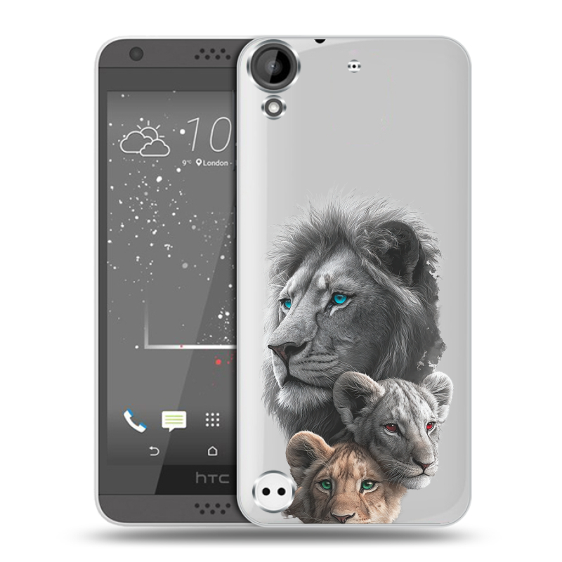 Пластиковый чехол на HTC Desire 530 с принтом Львы Пластиковый чехол на HTC Desire 530 с принтом Львы