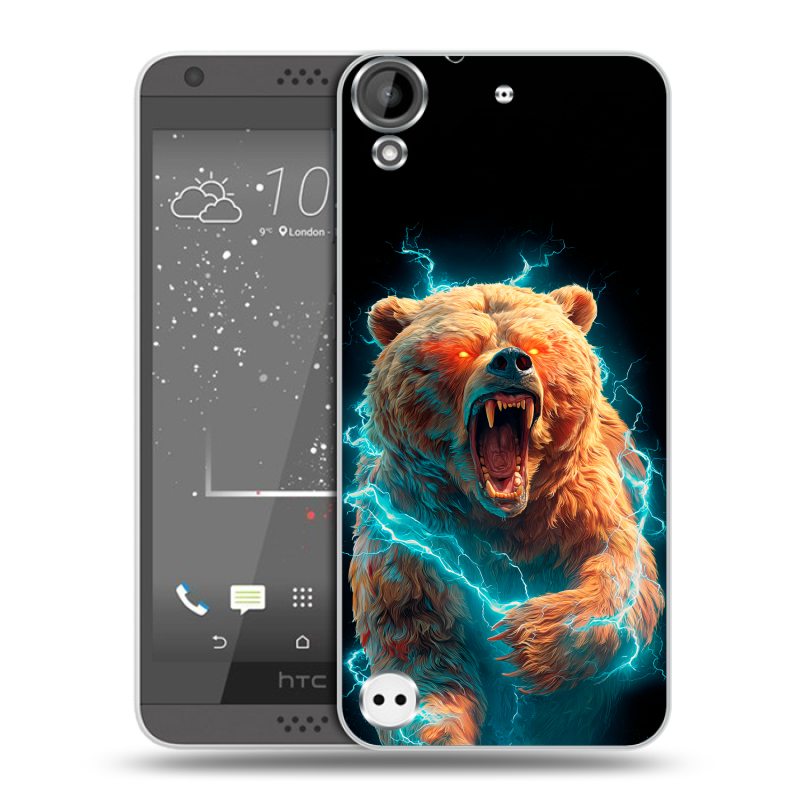 Пластиковый чехол на HTC Desire 530 с принтом Медведь Пластиковый чехол на HTC Desire 530 с принтом Медведь