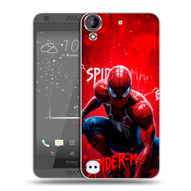 Пластиковый чехол на HTC Desire 530 с принтом Spiderman Человек паук Пластиковый чехол на HTC Desire 530 с принтом Spiderman Человек паук